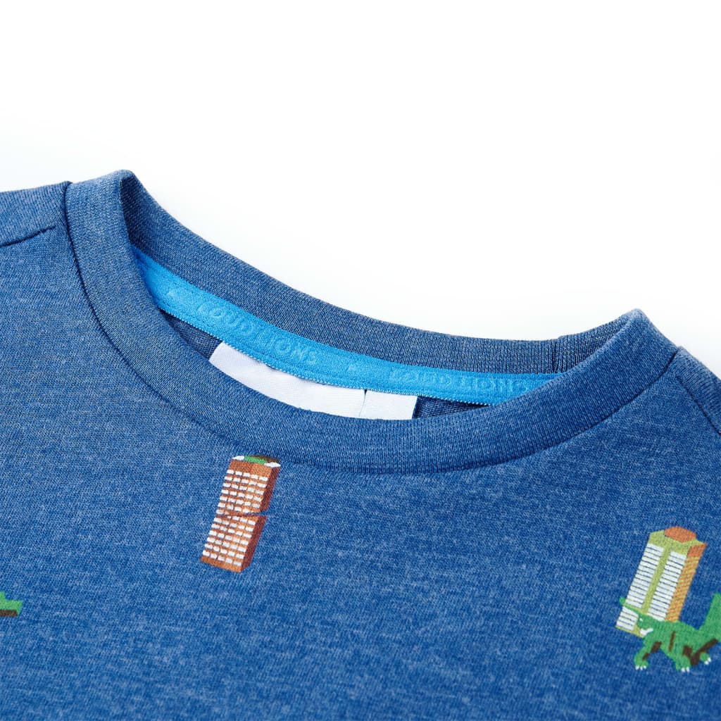 Maglietta da Bambino Blu Scuro Mélange 104