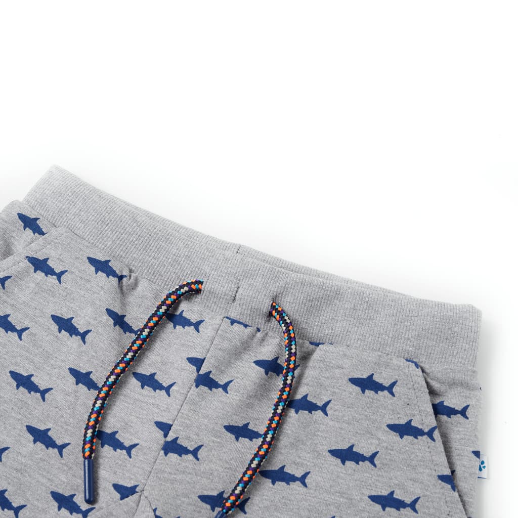 Pantaloncini per Bambini con Coulisse Grigio Chiaro Mélange 116