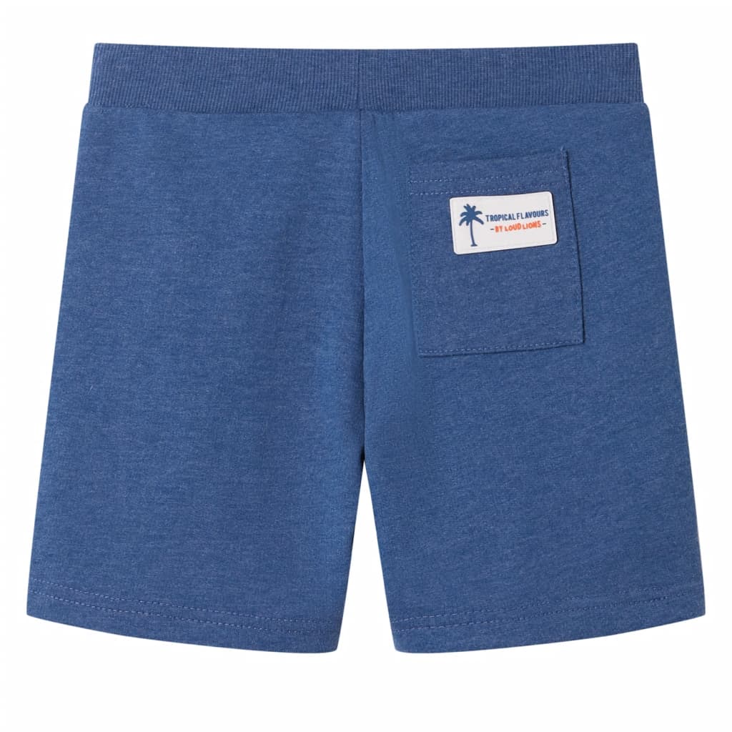 Pantaloncini per Bambini con Coulisse Blu Scuro Mélange 116