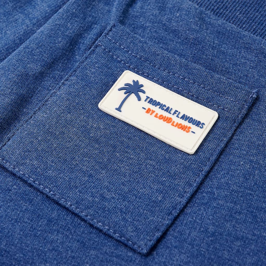Pantaloncini per Bambini con Coulisse Blu Scuro Mélange 116