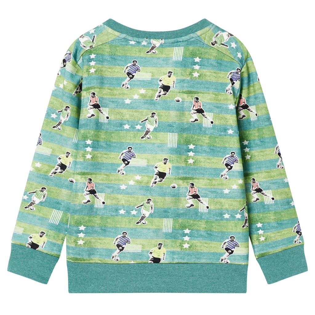 Felpa da Bambino Verde Chiaro Mélange 116