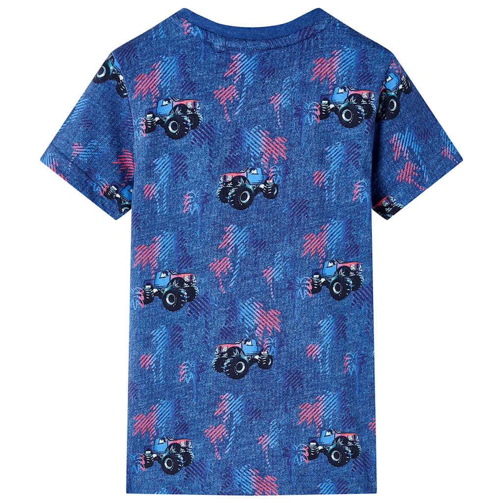 Maglietta da Bambino Blu Scuro Mélange 104