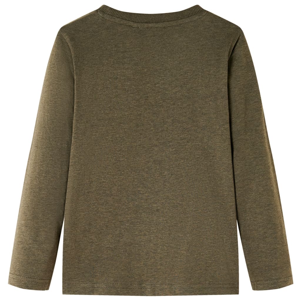 Maglietta per Bambini Maniche Lunghe Cachi Mélange 116