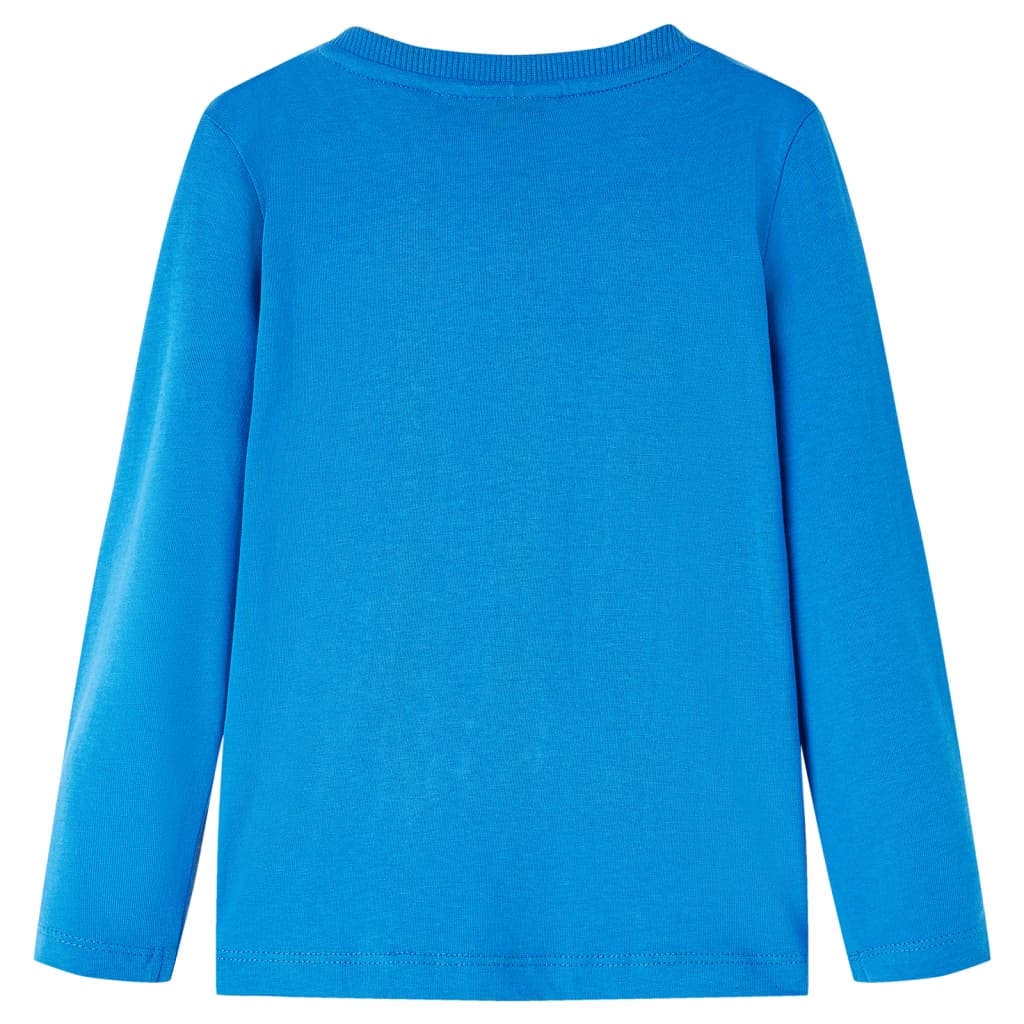 Maglietta da Bambino Maniche Lunghe Blu Cobalto 128