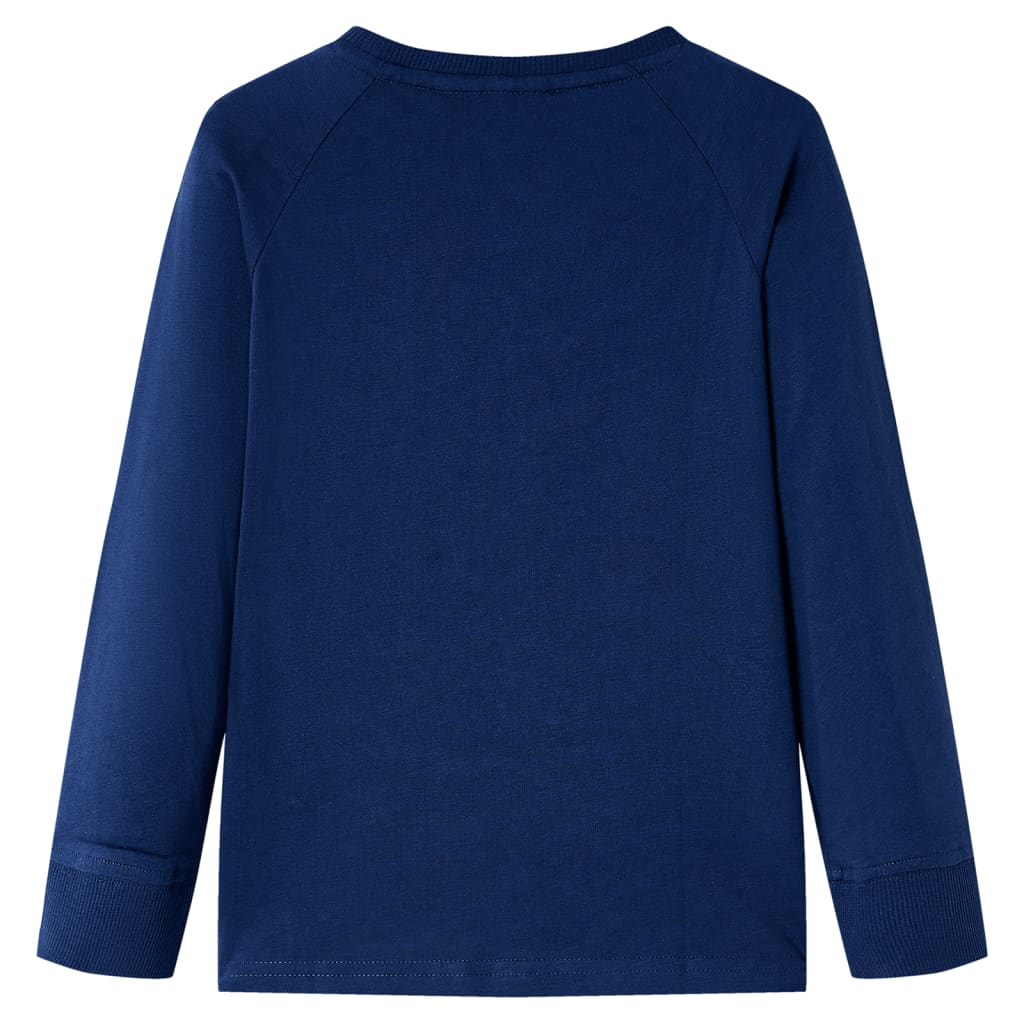 Maglietta Bambini Maniche Lunghe Blu Marino 116