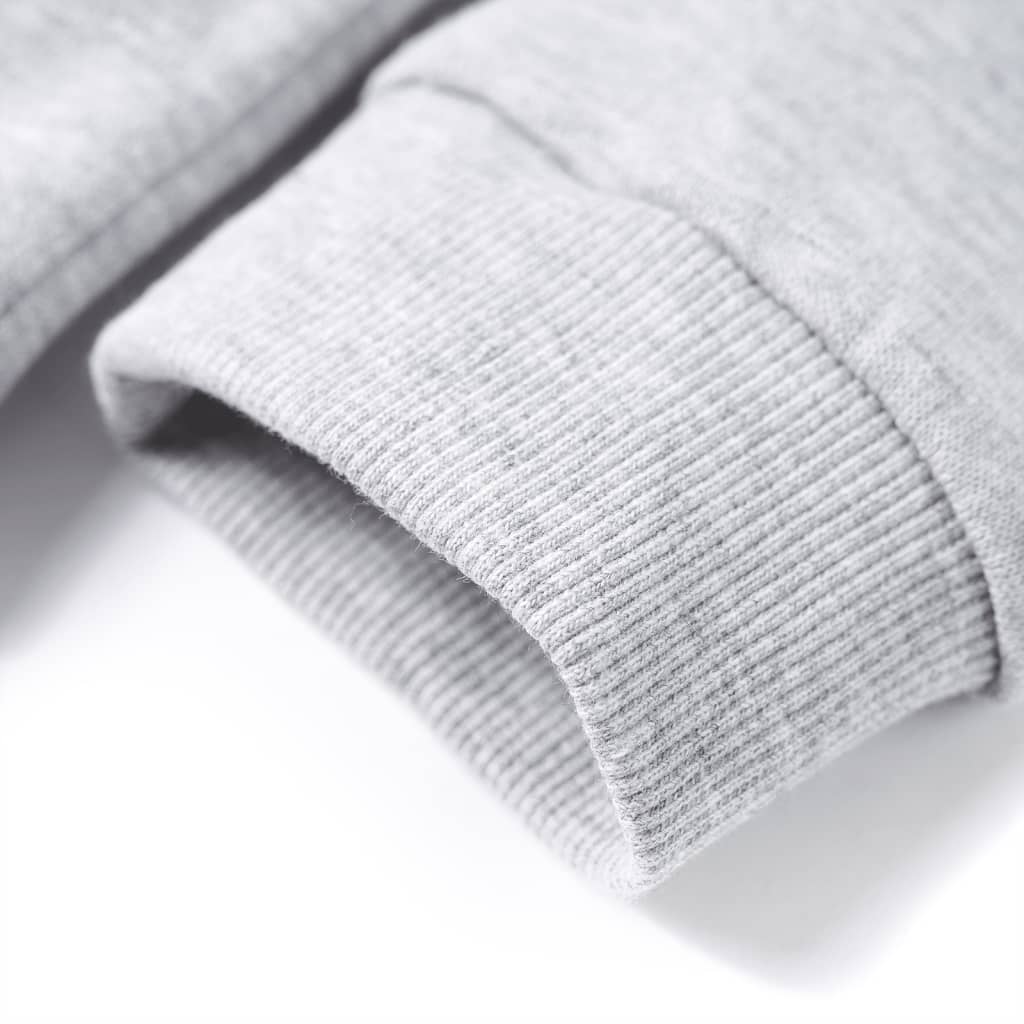 Felpa da Bambino con Cappuccio Grigio Mélange e Arancione 116