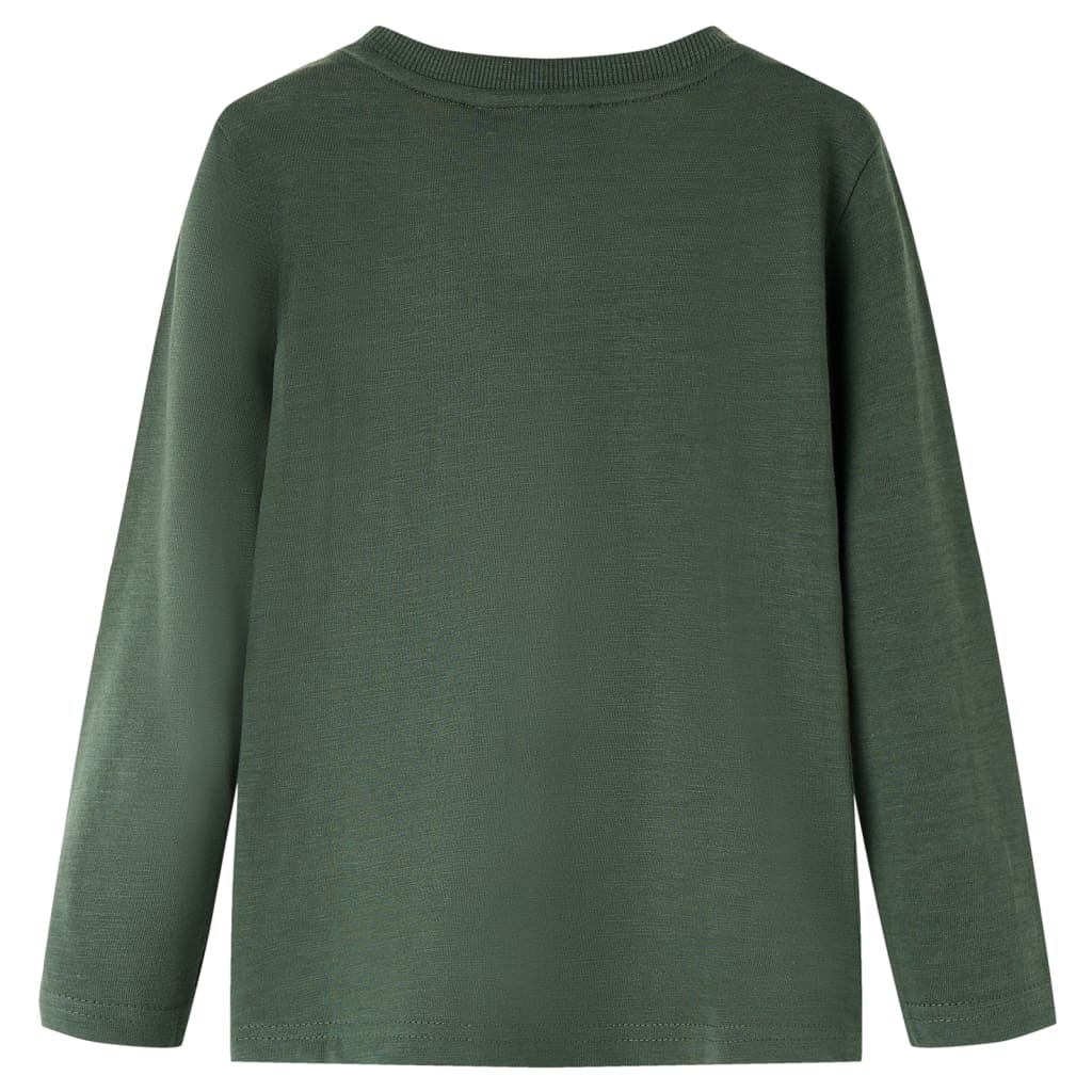 Maglietta da Bambino a Maniche Lunghe Verde Scuro 104