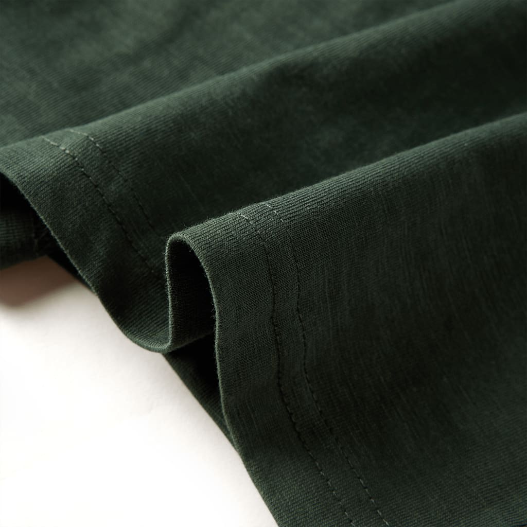 Maglietta da Bambino a Maniche Lunghe Verde Scuro 104