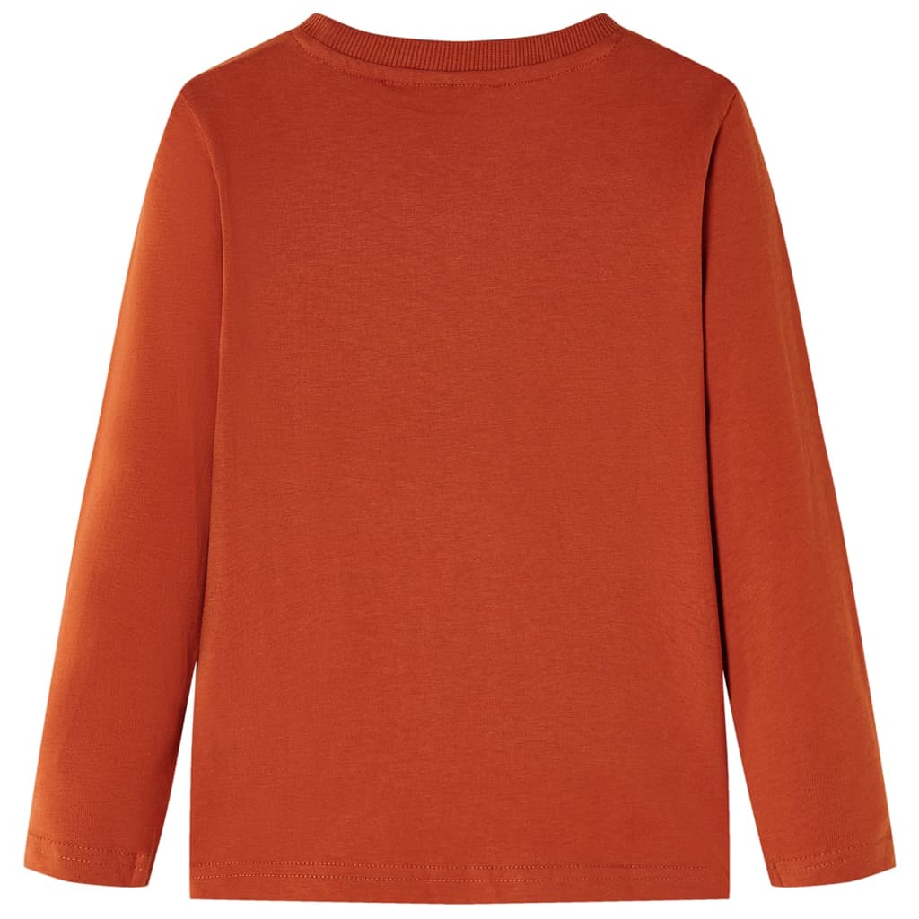 Maglietta da Bambino Maniche Lunghe Ruggine Chiaro 104