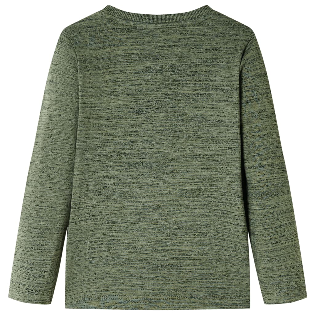 Maglietta per Bambini Maniche Lunghe Cachi Mélange 104