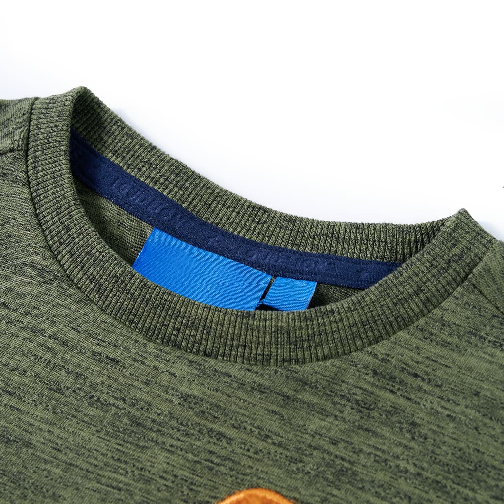Maglietta per Bambini Maniche Lunghe Cachi Mélange 104