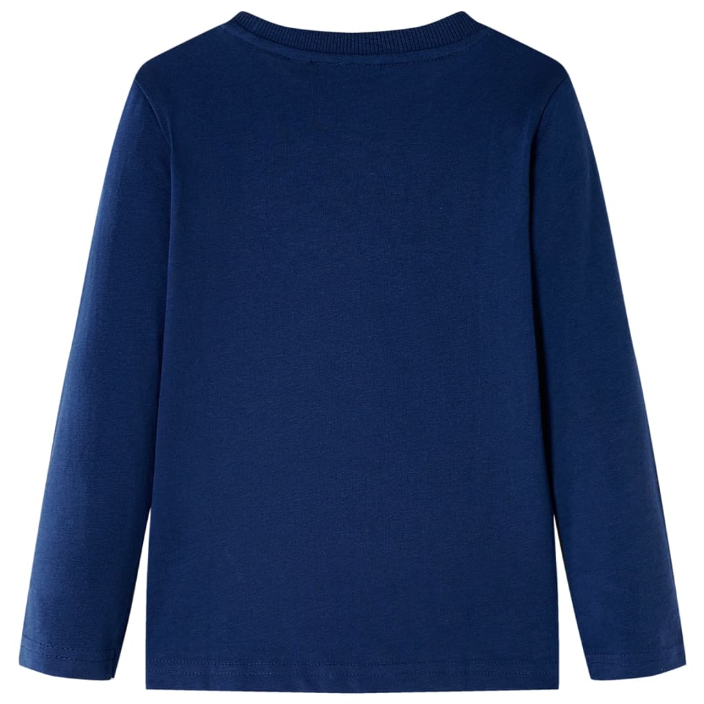 Maglietta da Bambino a Maniche Lunghe Blu Marino 104