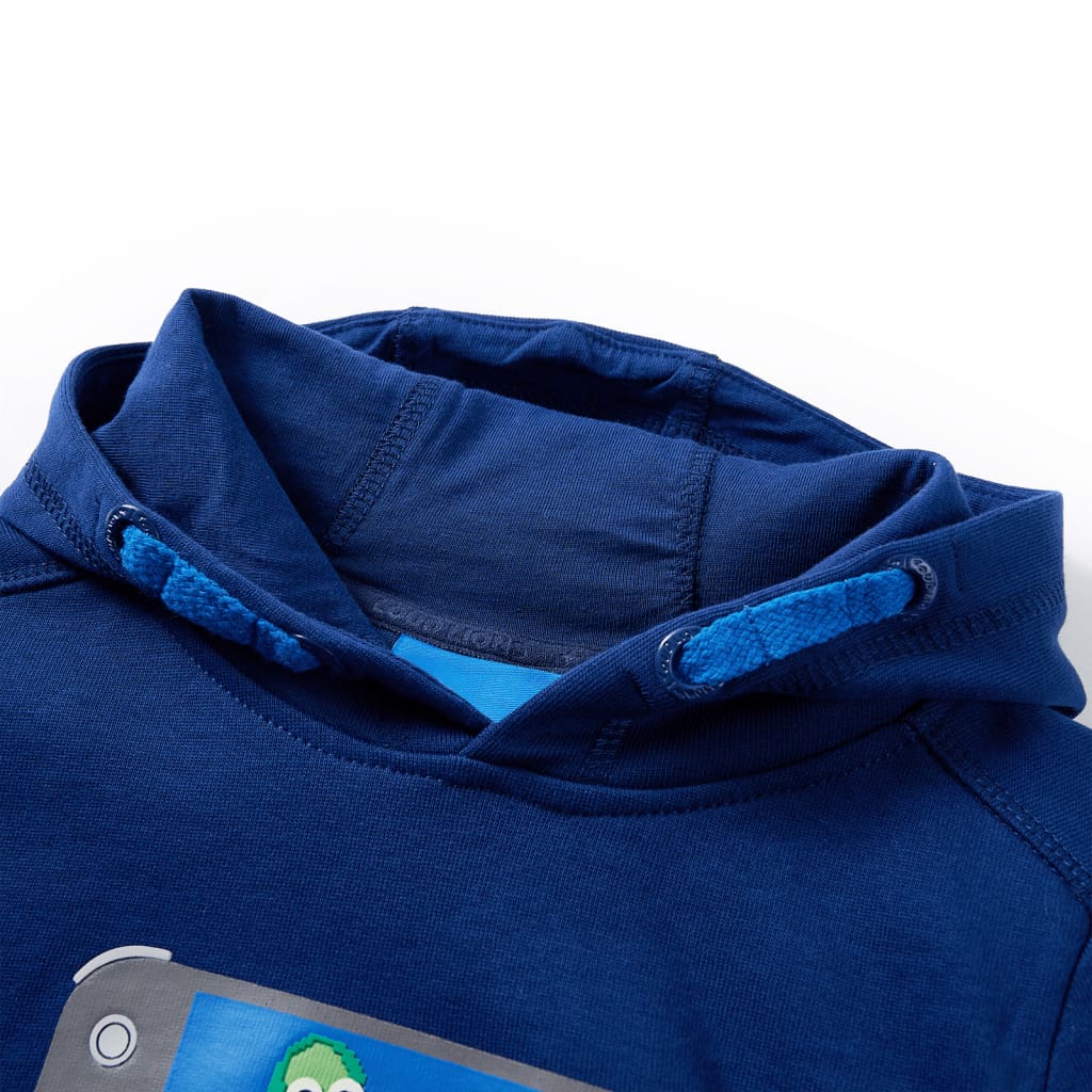 Felpa con Cappuccio per Bambini Blu Scuro 116