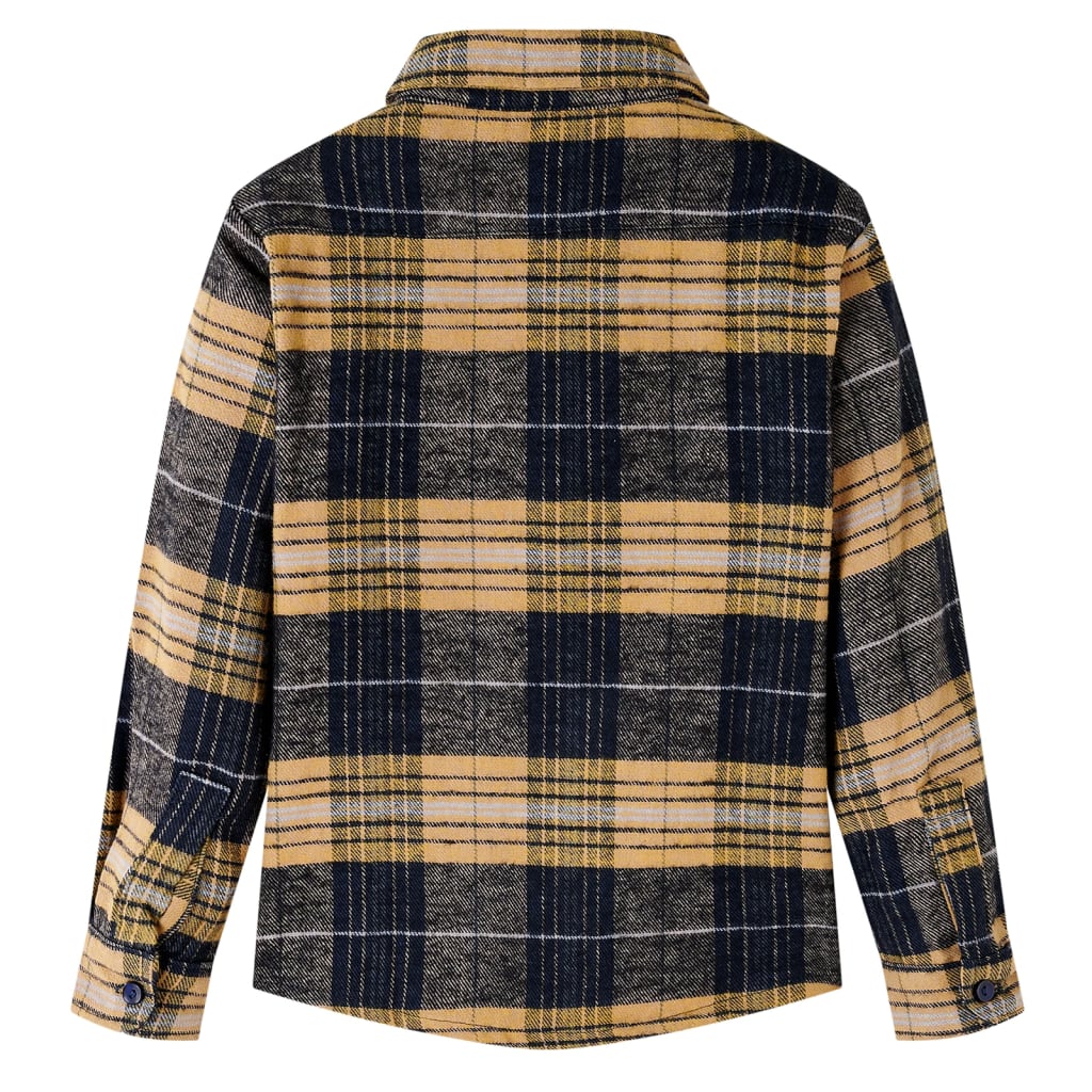 Camicia a Quadri da Bambino Gialla e Nera 104