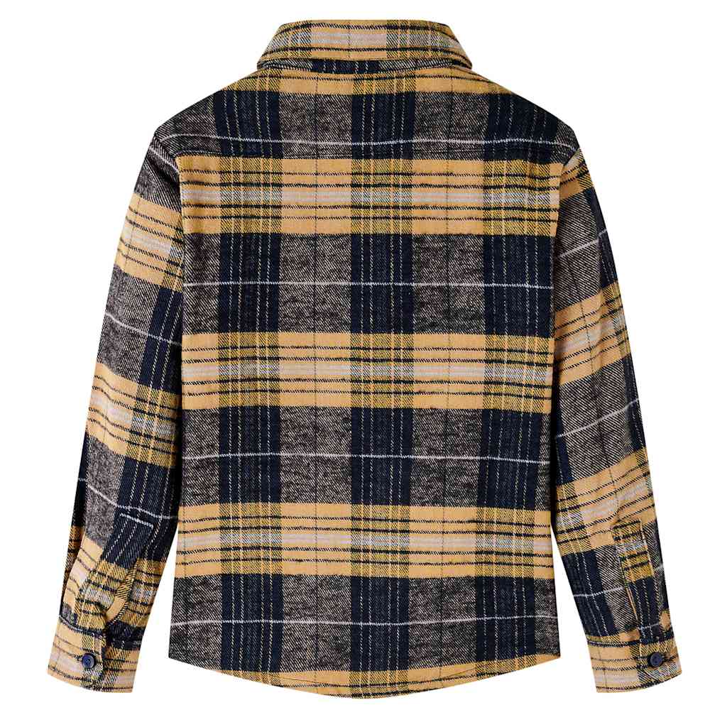 Camicia a Quadri da Bambino Gialla e Nera 116
