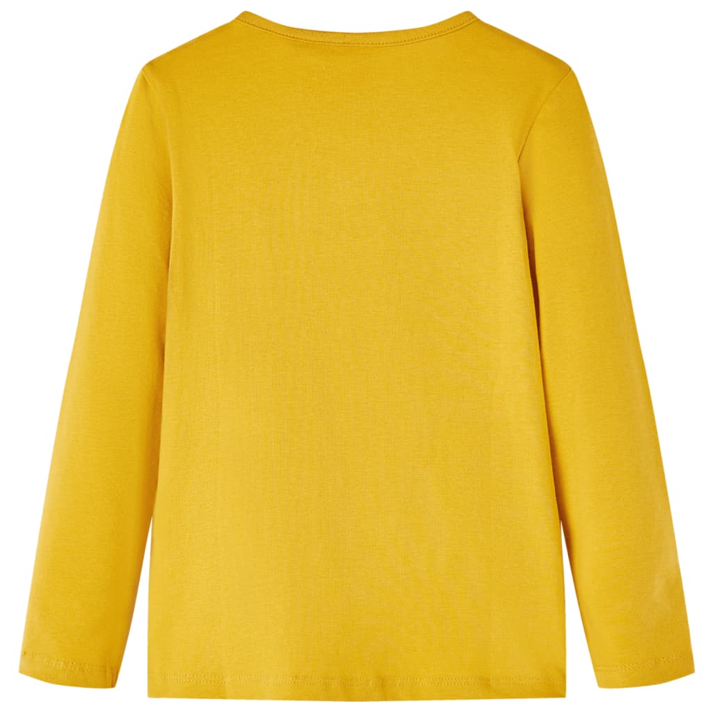 Maglietta per Bambini a Maniche Lunghe Ocra Scuro 104