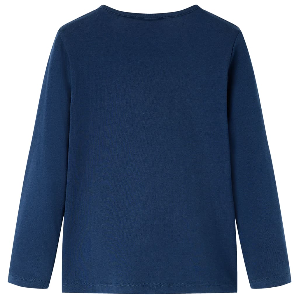 Maglietta per Bambini a Maniche Lunghe Blu Marino 116