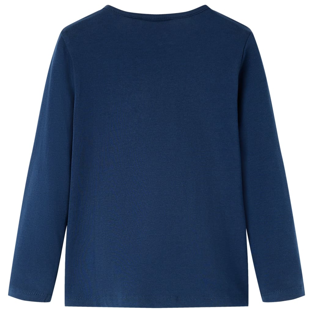 Maglietta per Bambini a Maniche Lunghe Blu Marino 128