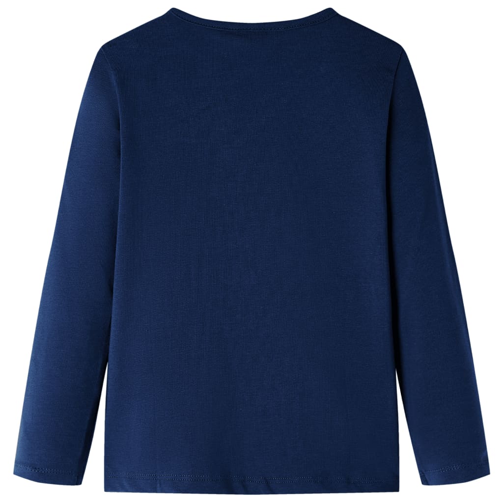 Maglietta da Bambina a Maniche Lunghe Blu Marino 104