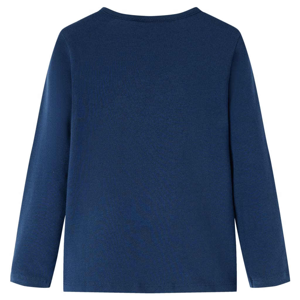 Maglietta da Bambina a Maniche Lunghe Blu Marino 116