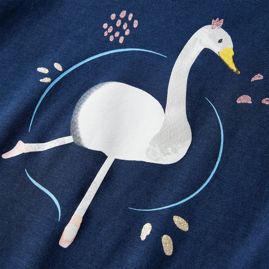 Maglietta da Bambina a Maniche Lunghe Blu Marino 116