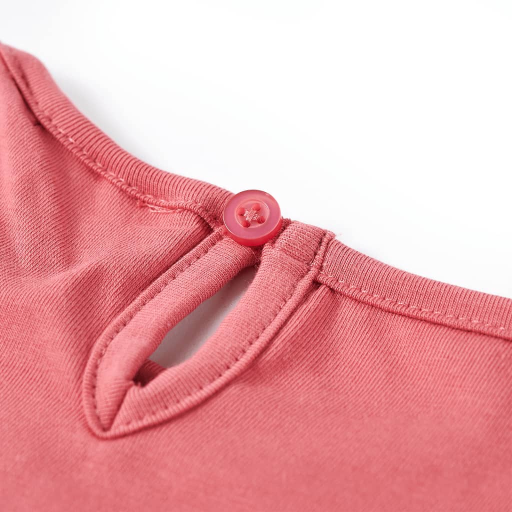 Maglietta da Bambina a Maniche Lunghe Rosa Antico 140