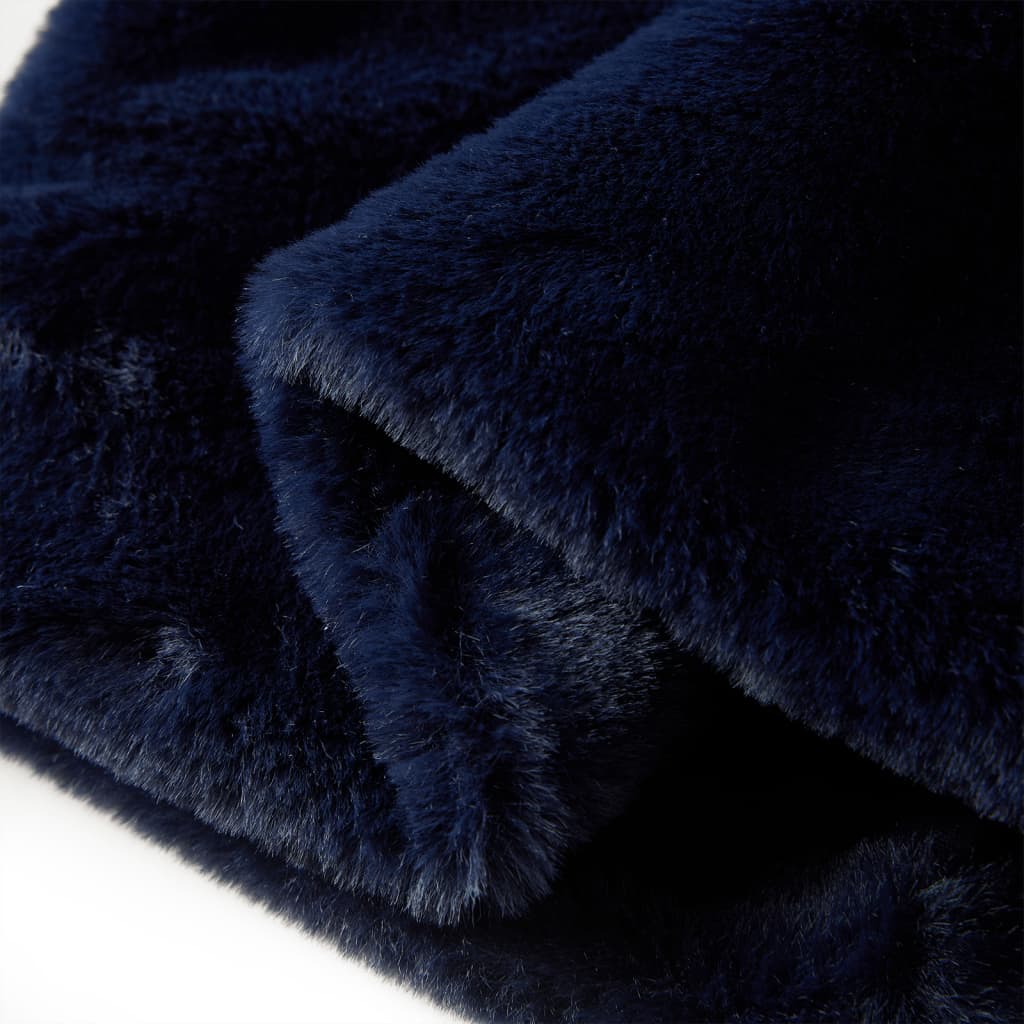 Cappotto per Bambini in Pelliccia Sintetica Blu Marino 104