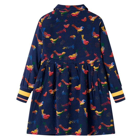 Abito da Bambina a Maniche Lunghe Blu Marino 104