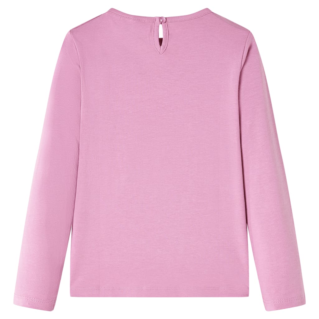 Maglietta per Bambini Maniche Lunghe Rosa Bruciato 104