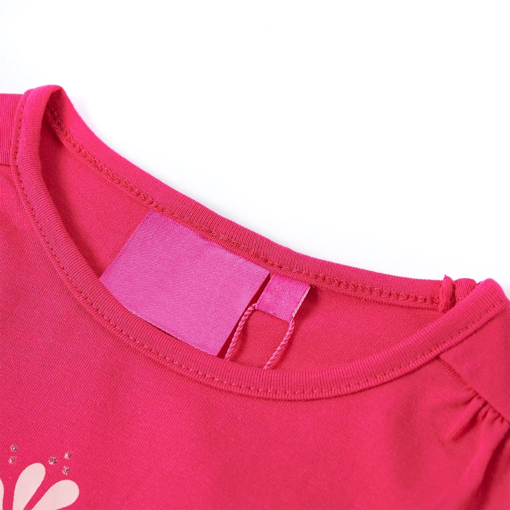 Maglietta da Bambina a Maniche Lunghe Fucsia 104