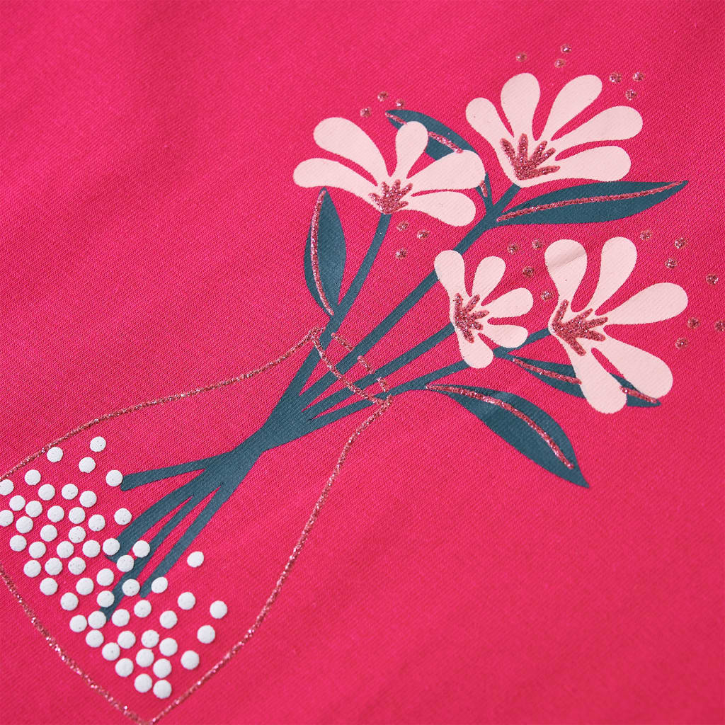 Maglietta da Bambina a Maniche Lunghe Fucsia 104