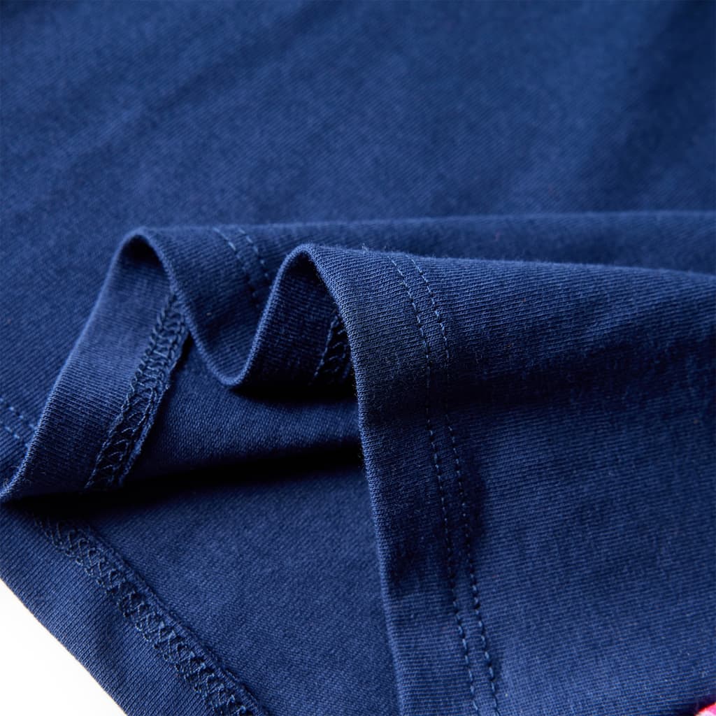 Maglietta da Bambina Maniche Lunghe Blu Marino 104