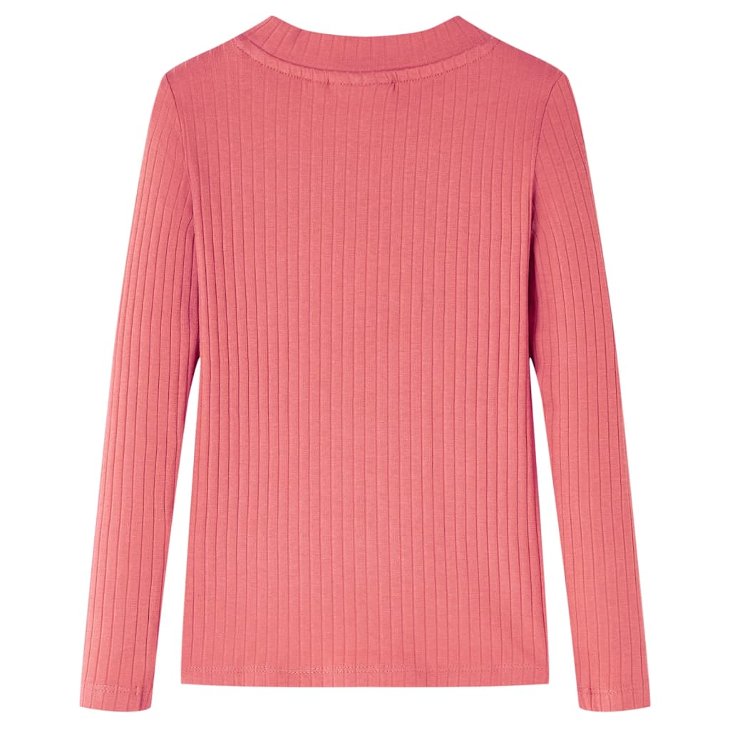 Maglietta da Bambina a Maniche Lunghe Rosa Antico 128