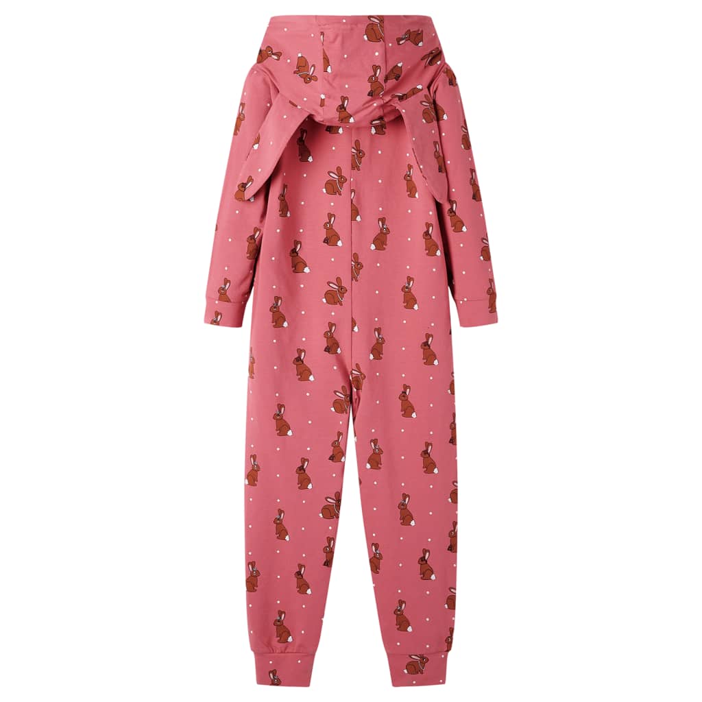 Tutina con Cappuccio da Bambina Rosa Antico 104