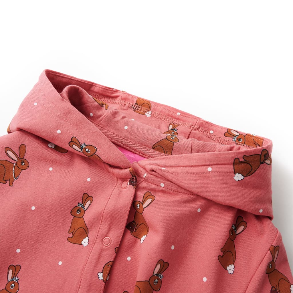 Tutina con Cappuccio da Bambina Rosa Antico 104