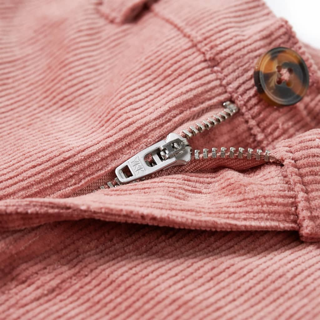 Pantaloni per Bambini in Velluto a Coste Rosa Antico 116
