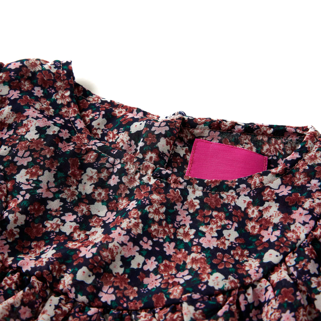 Camicia da Bambina a Maniche Lunghe Rosa Scuro 104