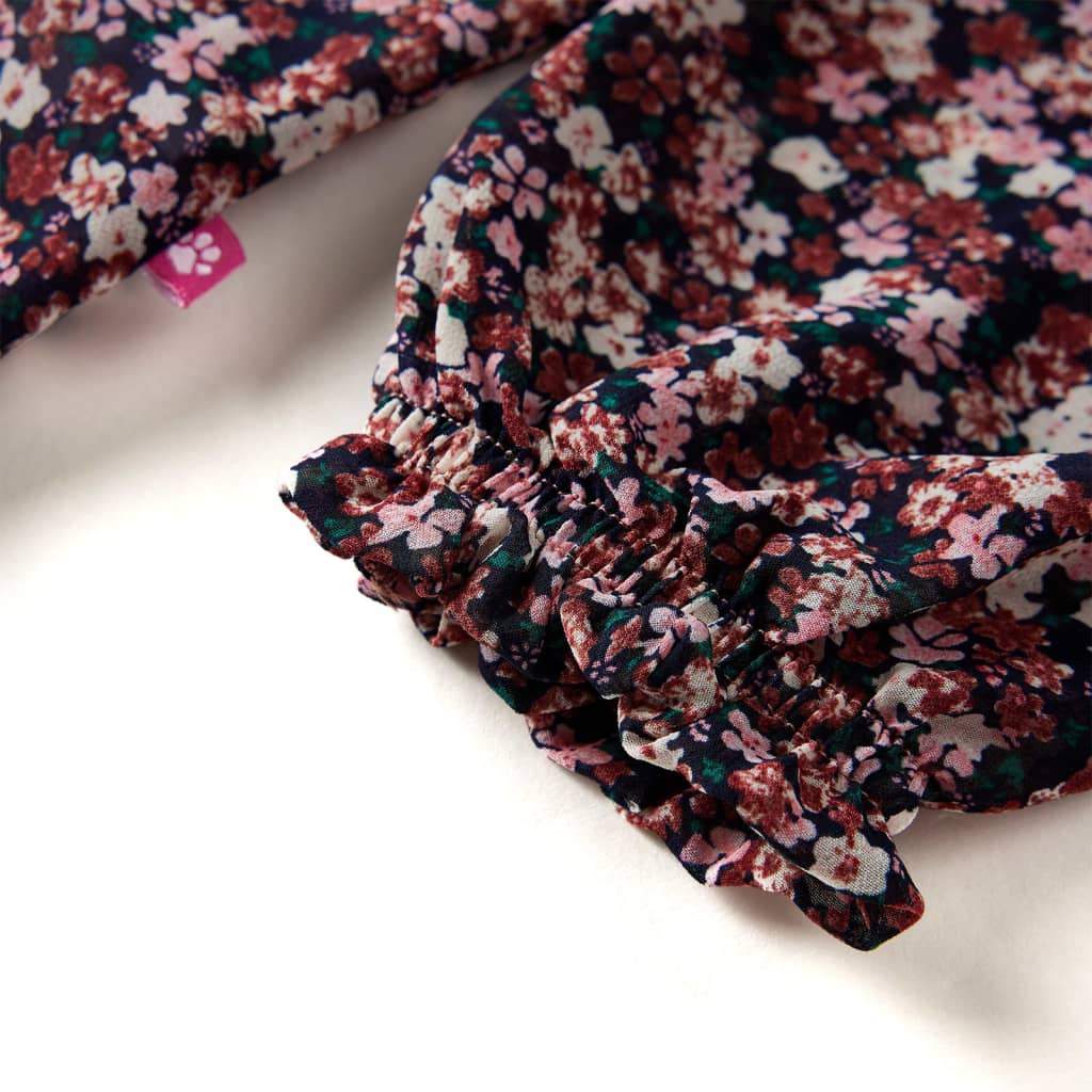 Camicia da Bambina a Maniche Lunghe Rosa Scuro 104
