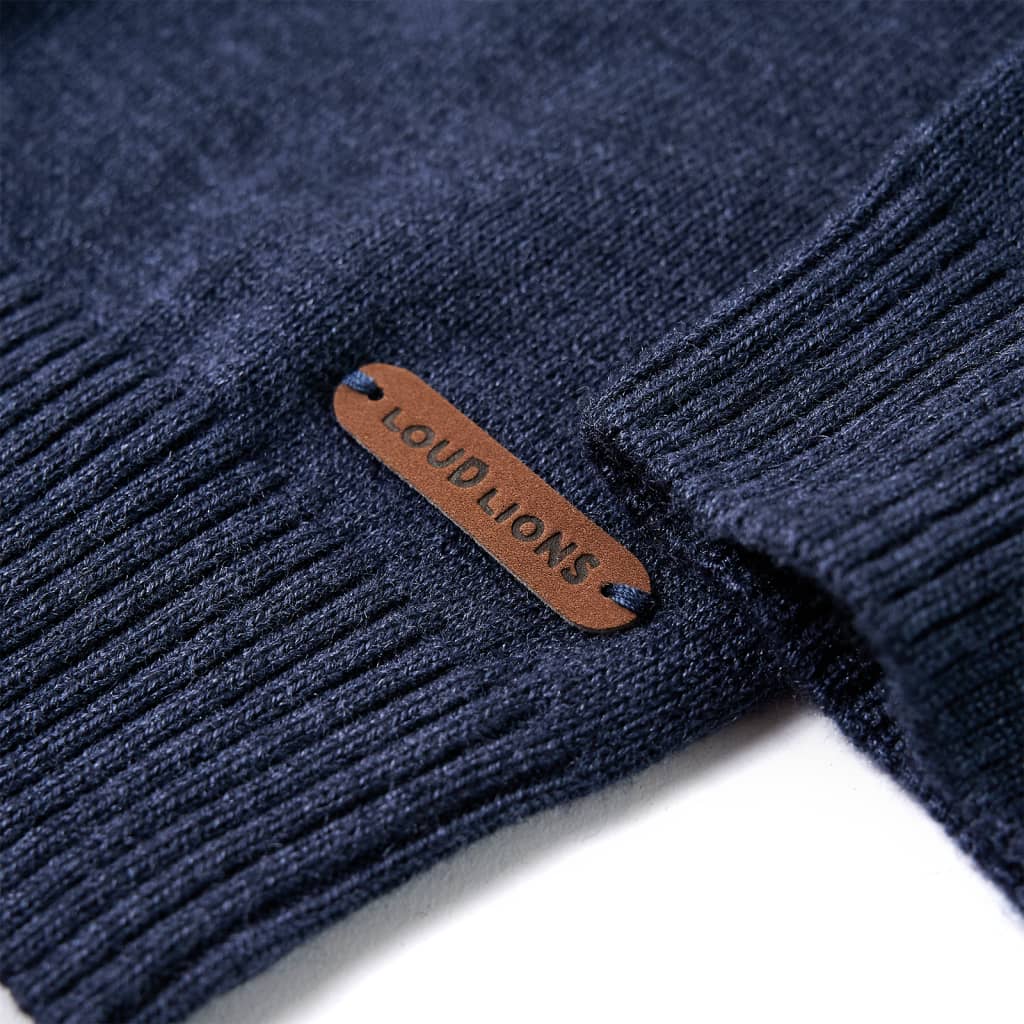 Maglione per Bambini Lavorato a Maglia Blu Marino 104