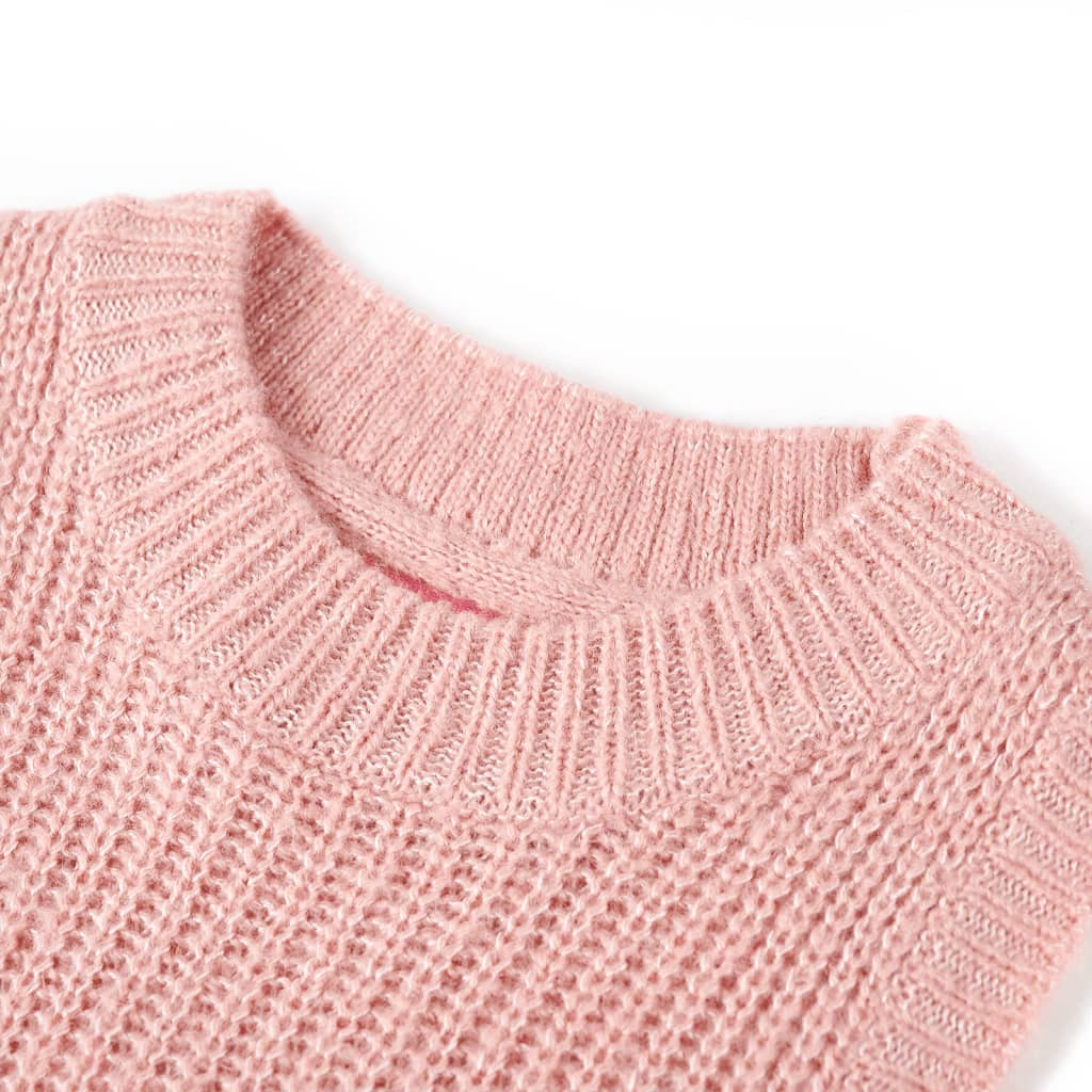 Gilet da Bambina Lavorato a Maglia Rosa Chiaro 104