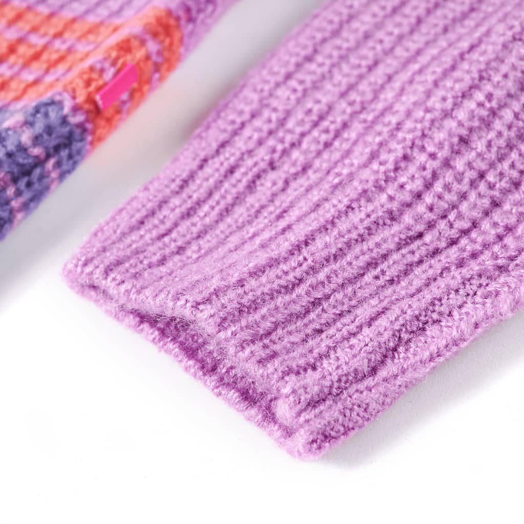 Maglione per Bambini Lavorato a Maglia Lilla e Rosa 104