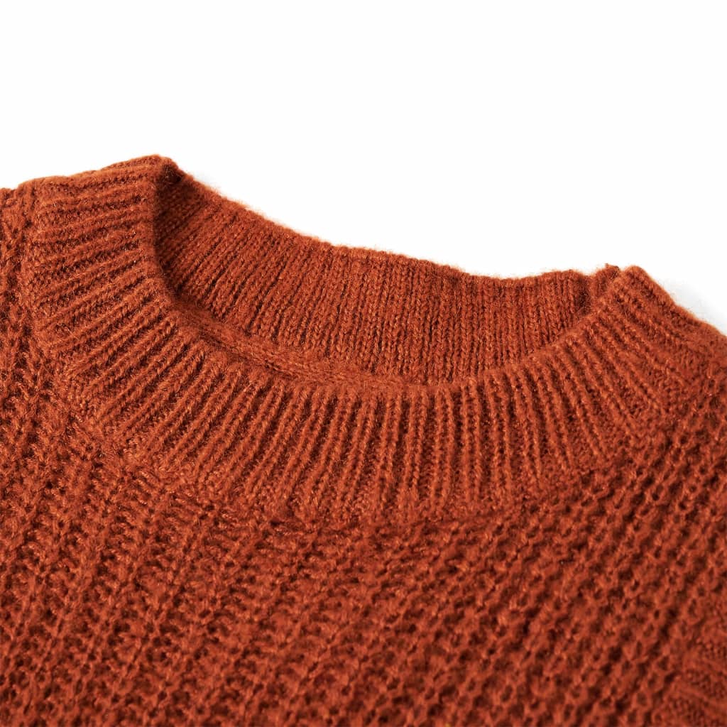 Gilet per Bambini Lavorato a Maglia Cognac 116