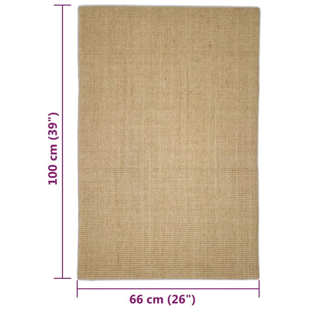 vidaXL Tappetino in sisal per tiragraffi, 66x100 cm