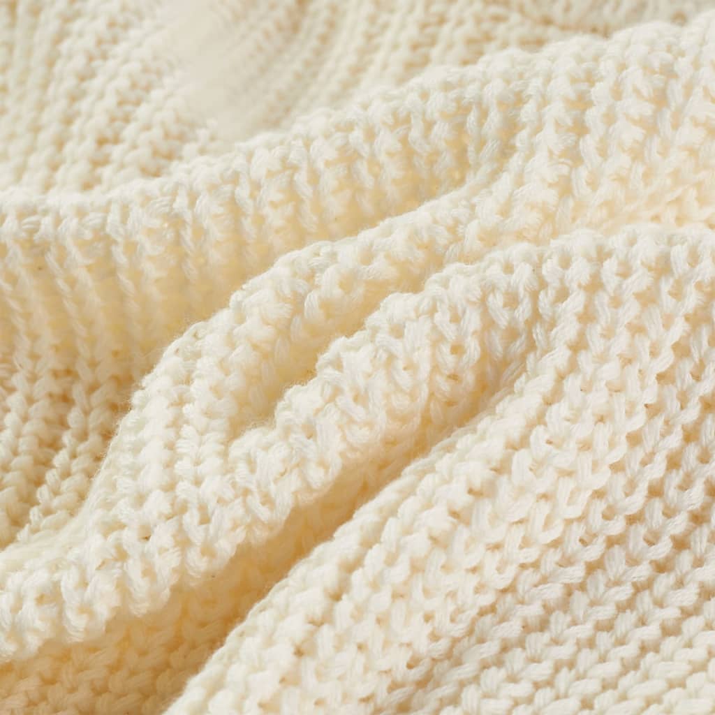 Cardigan da Bambina Lavorato a Maglia Bianco Neve 116