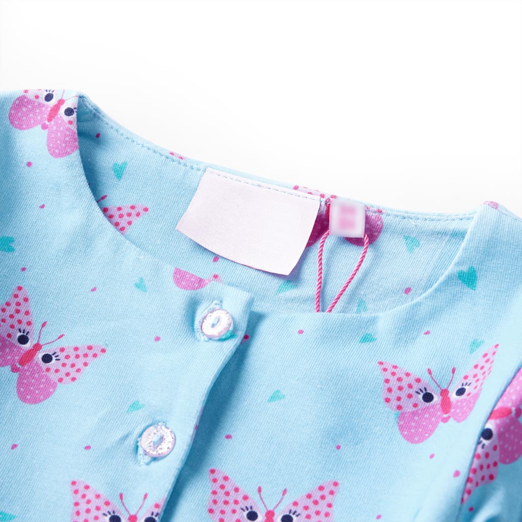 Abito da Bambina con Bottoni Senza Maniche Blu 116