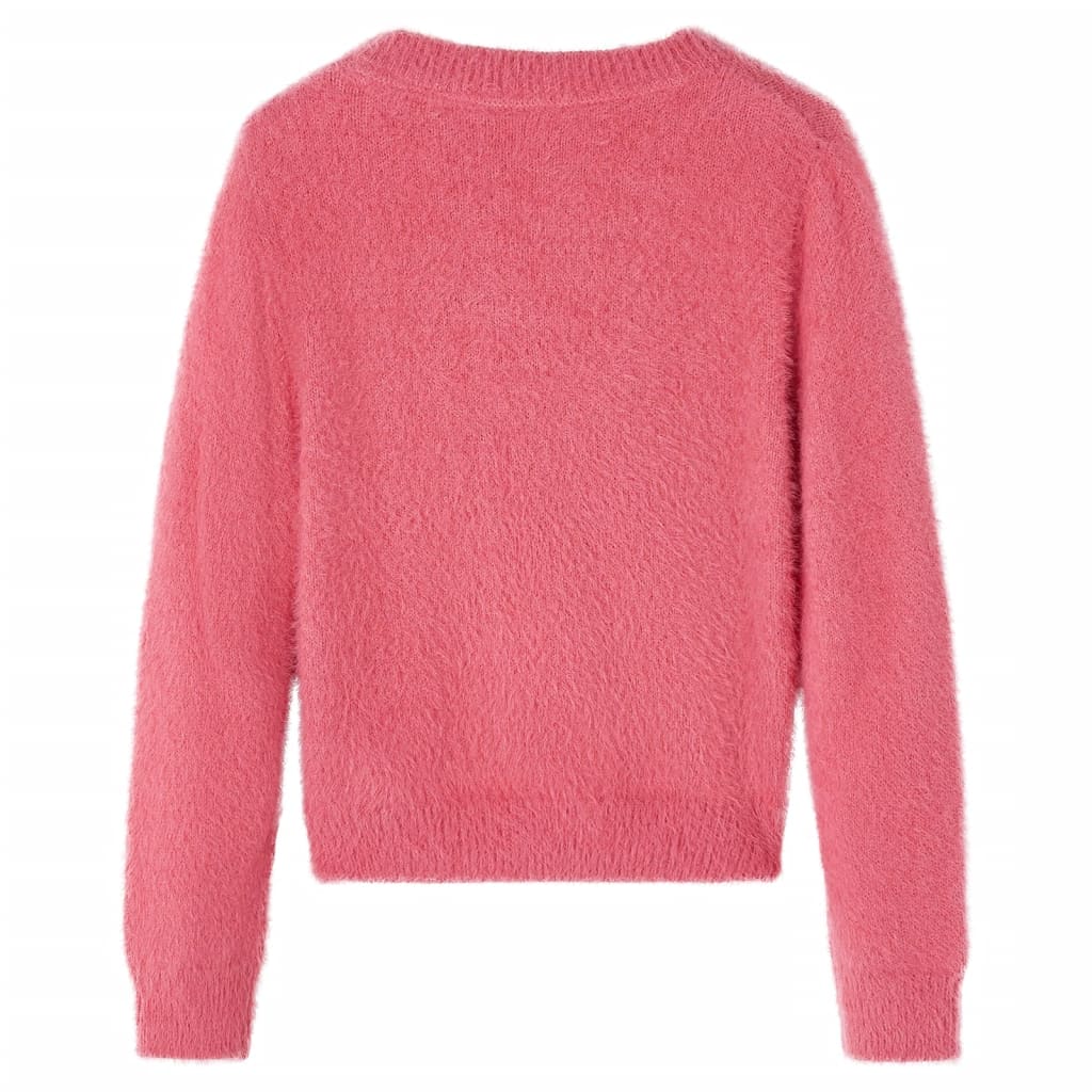 Maglione da Bambina Lavorato a Maglia Rosa Antico 128