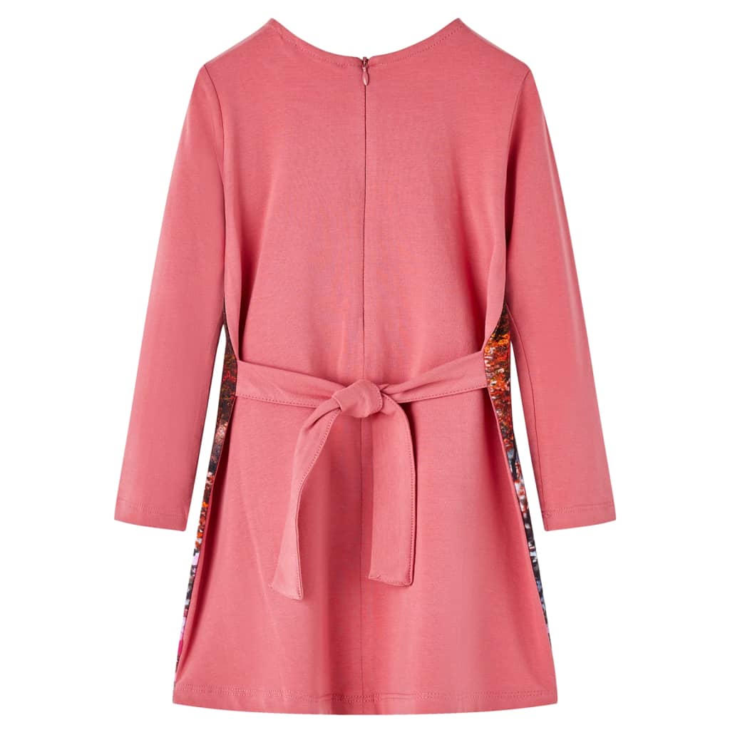 Abito da Bambina a Maniche Lunghe Rosa Antico 128
