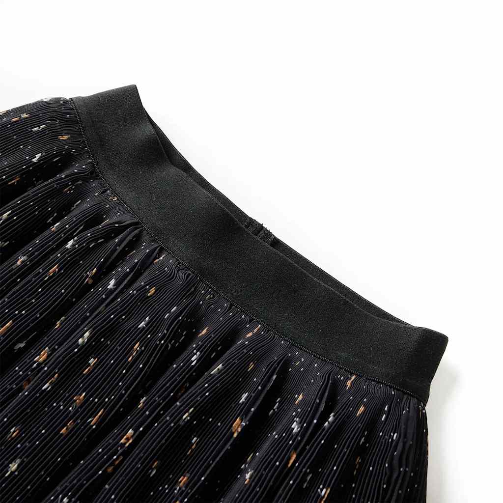 Gonna da Bambina a Strati con Design Arricciatura Nera 104