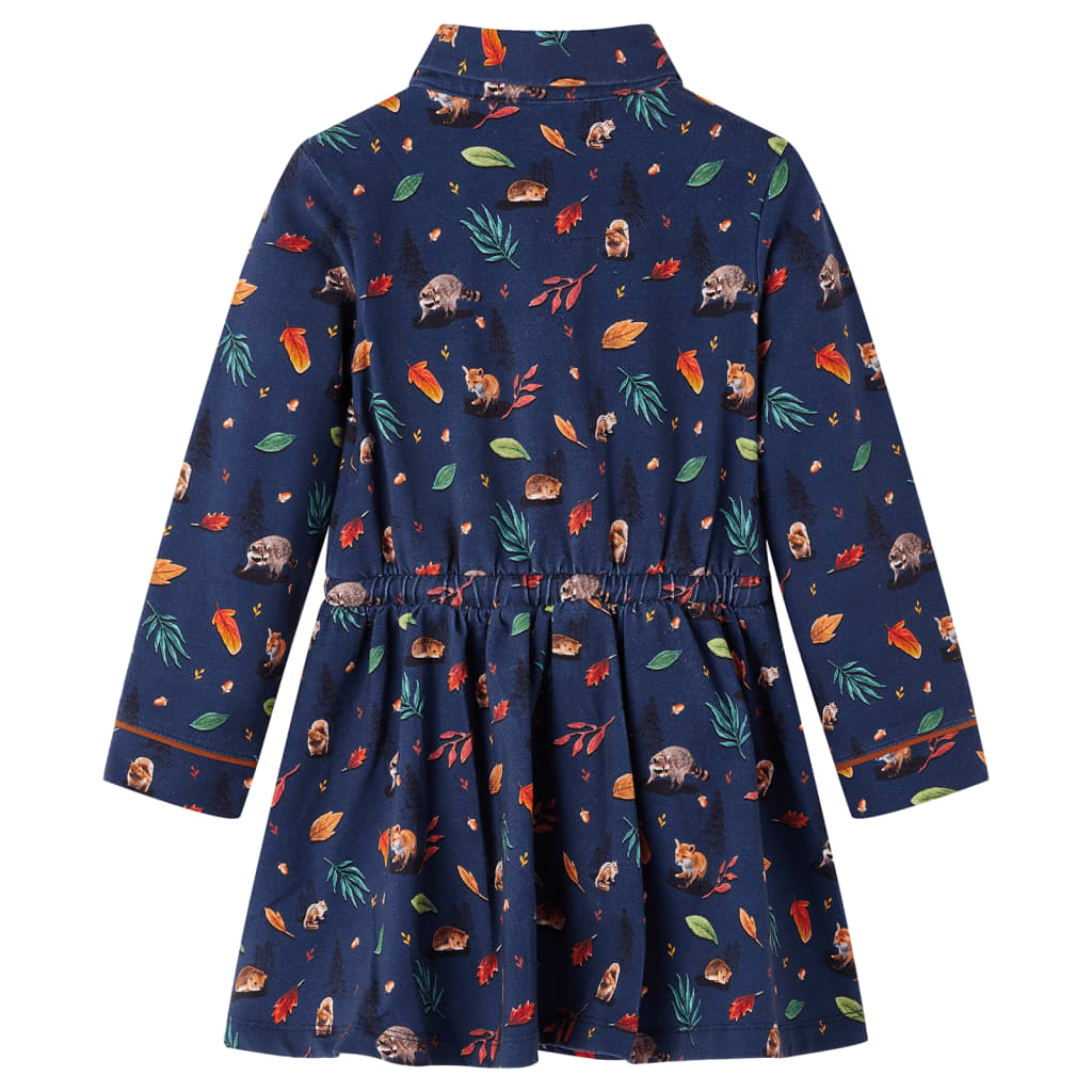 Abito da Bambina a Maniche Lunghe Blu Marino 116