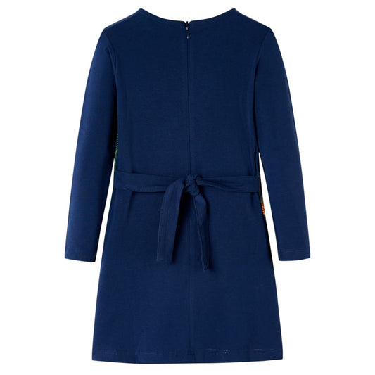 Abito da Bambina a Maniche Lunghe Blu Marino 104